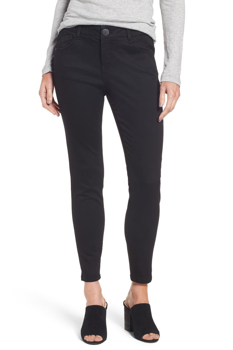 Ab-Solution Skinny Ankle Jeans (Nordstrom Exclusive), Main, color, BLACK