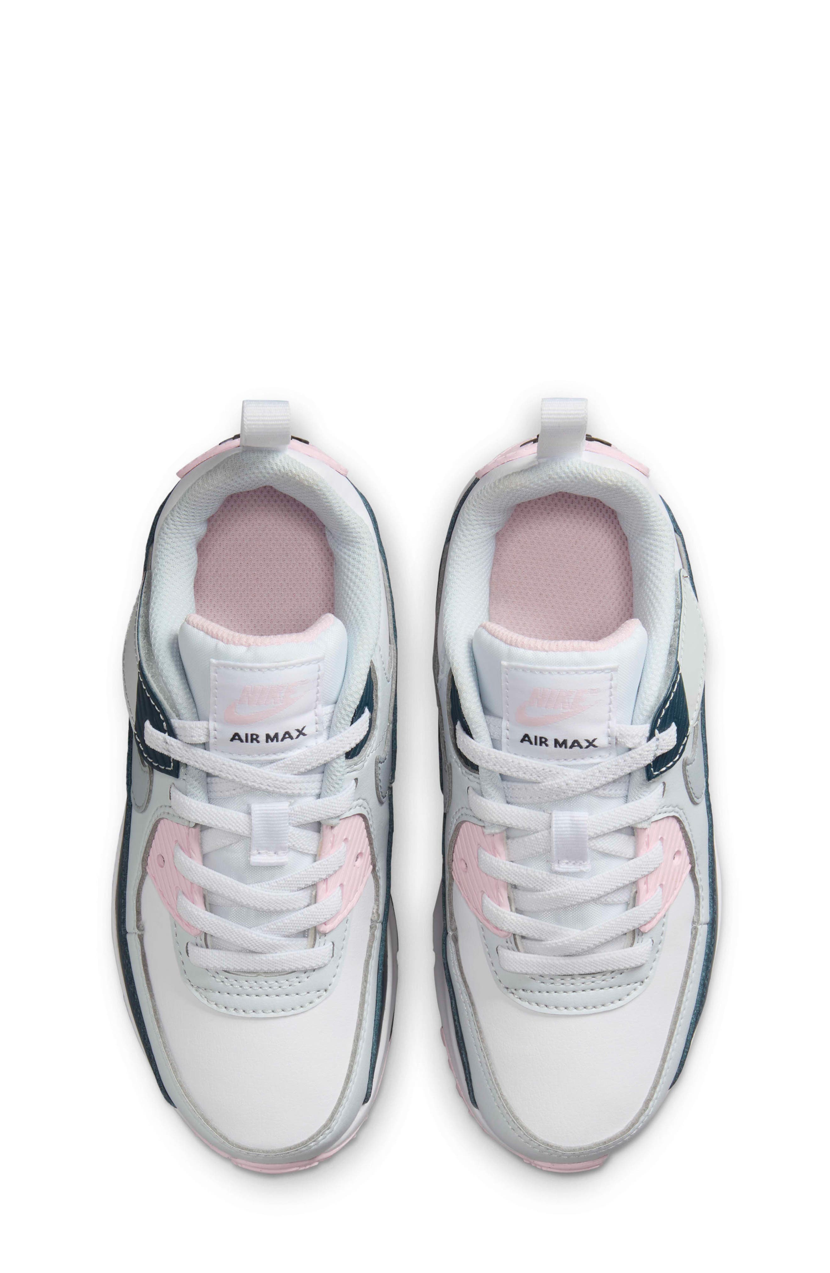 Air Max 90 Easy-On Sneaker, Alternate, color, WHITE/ PINK/ NAVY/ GREY