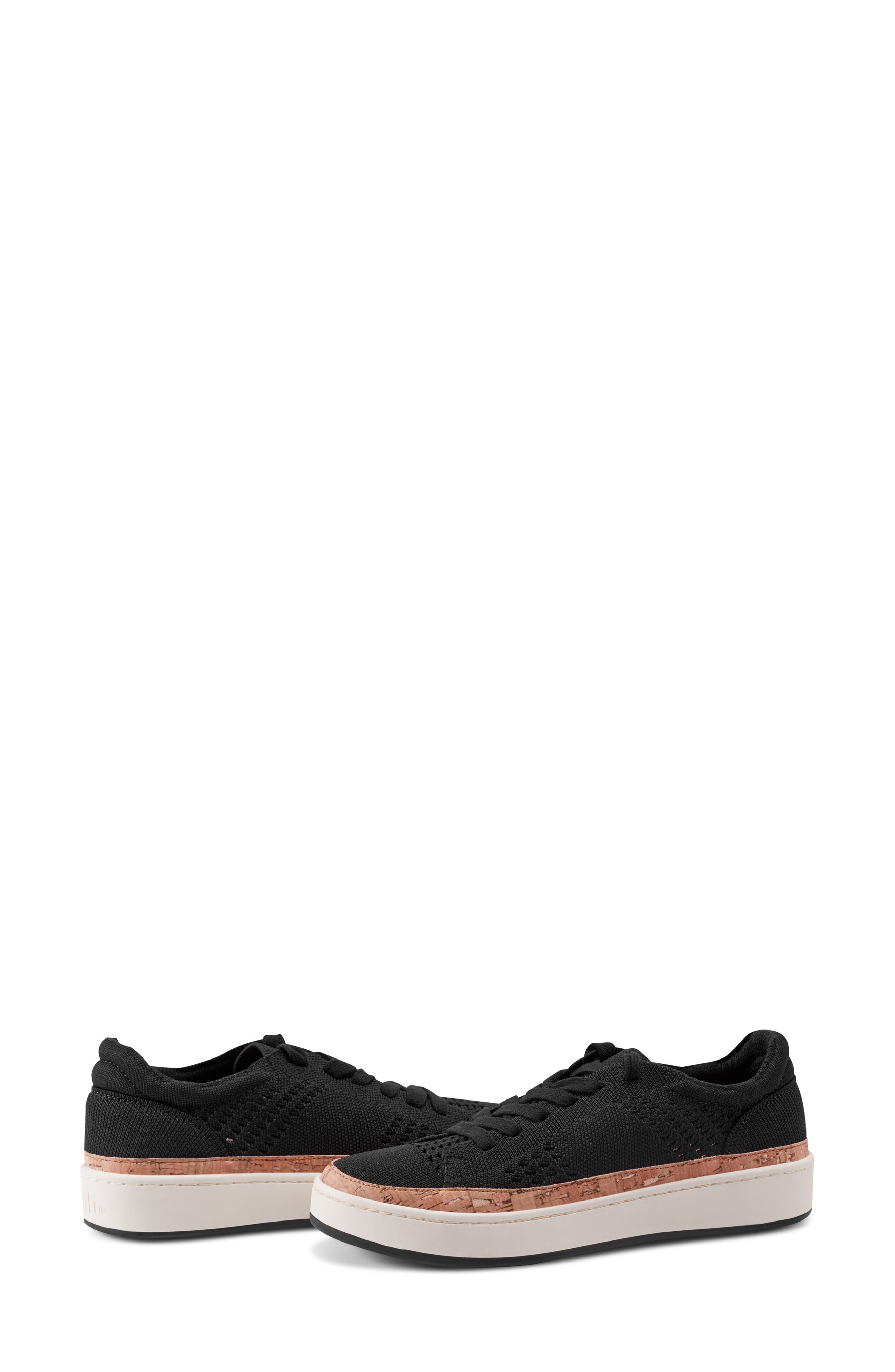 Knit Low Top Sneaker, Alternate, color, BLACK