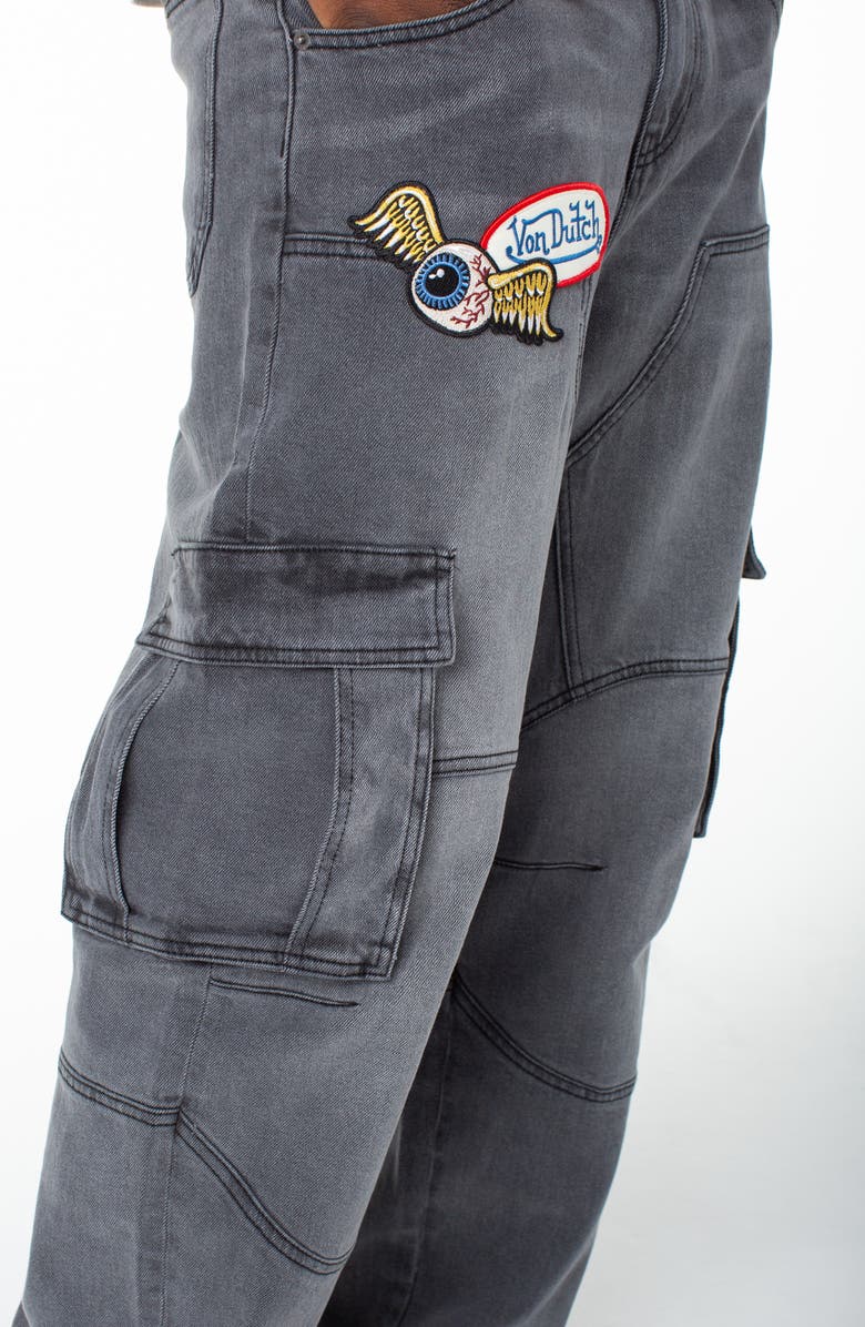 Von Dutch Baggy Straight Carpenter Cargo Hunter Pant, Alternate, color, Smokestone