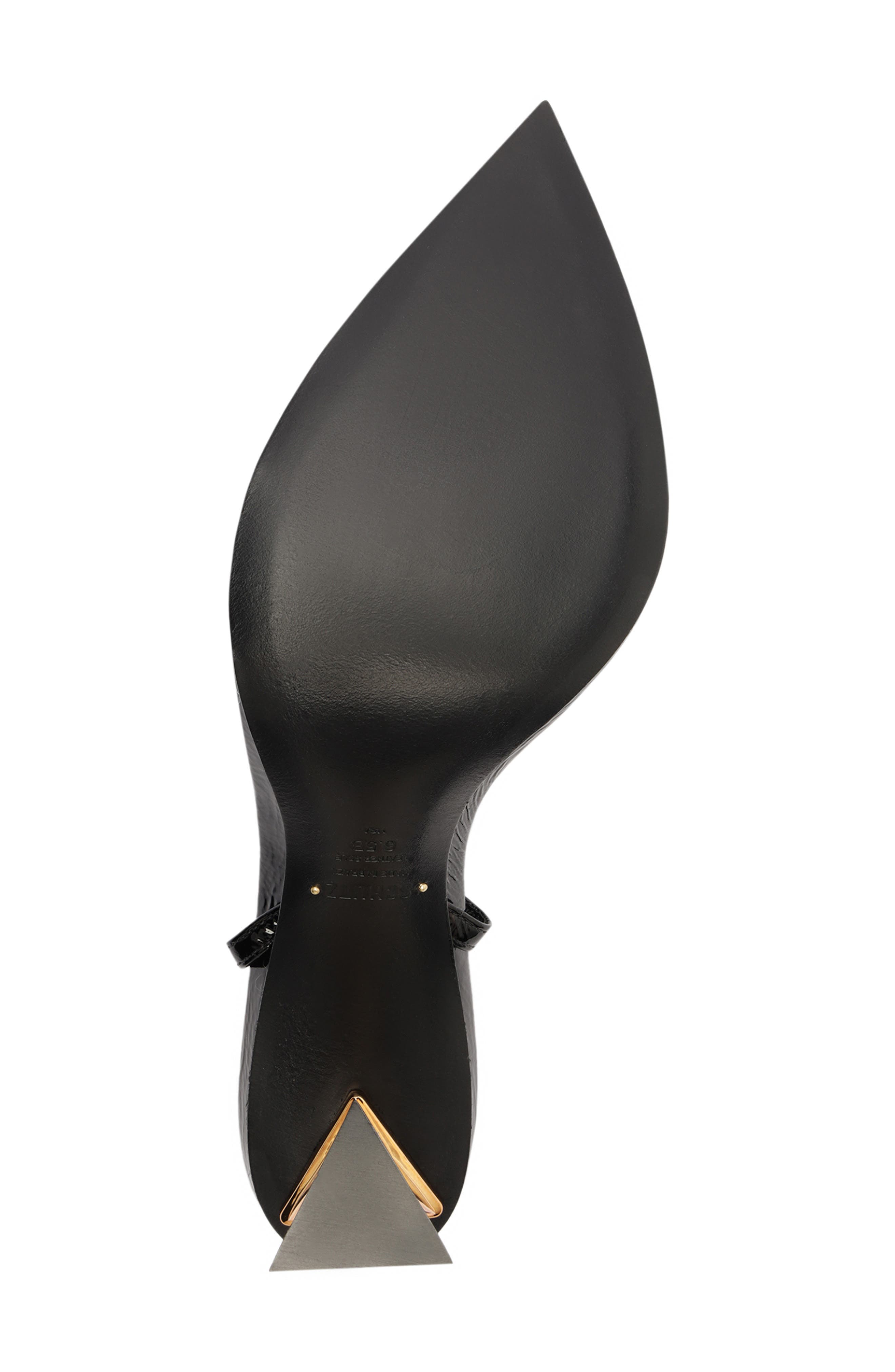 Schutz Elisha Ankle Strap Sandal, Alternate, color, Black