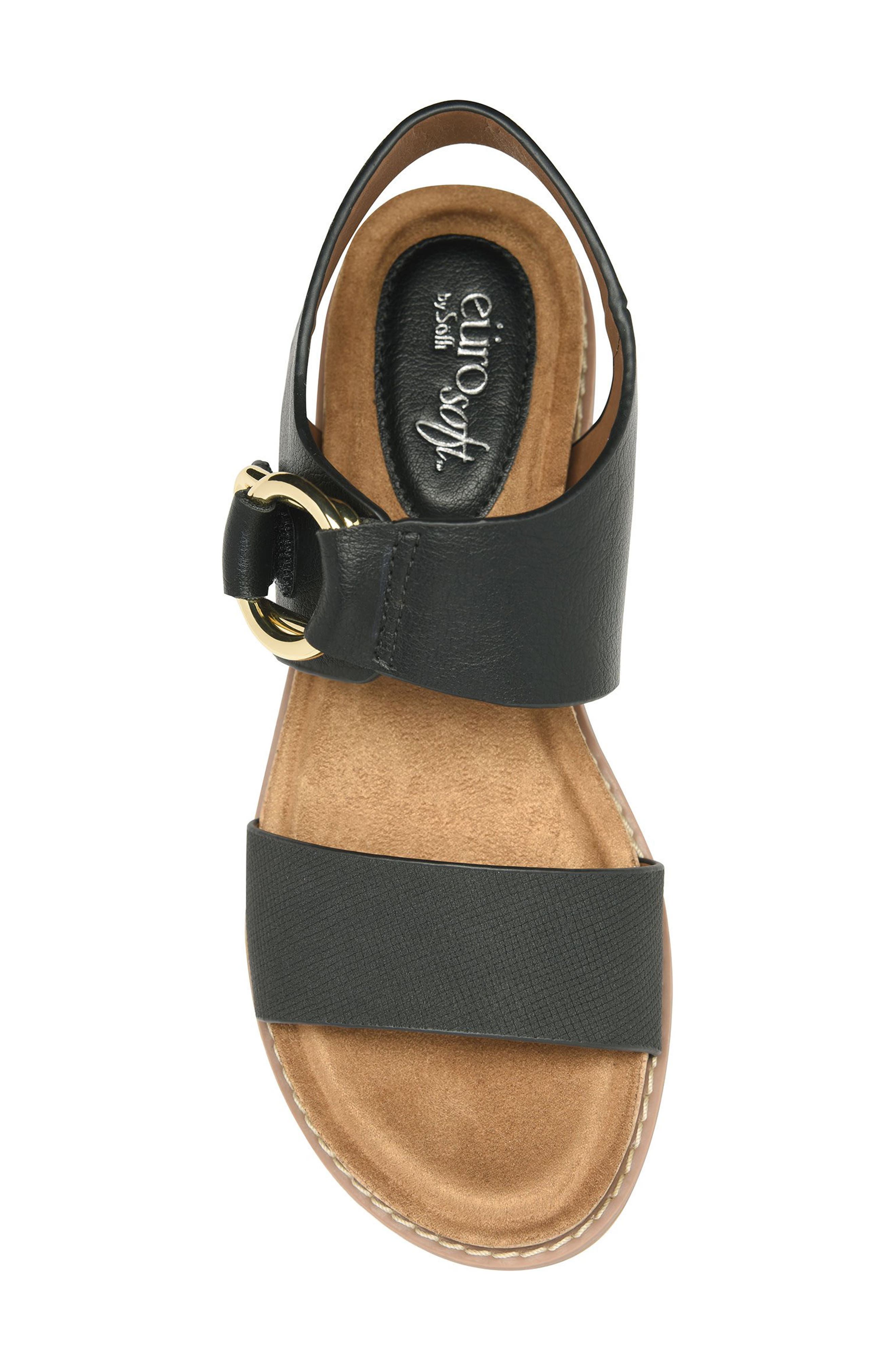 EUROSOFT Emmalyn Sandal, Alternate, color, Black