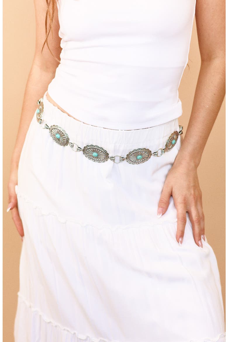Concho Belt, Alternate, color, SILVER