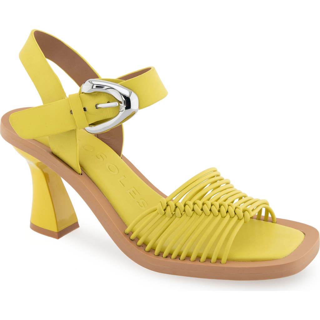 Shop Aerosoles Crew Sandal In Green Sheen Pu