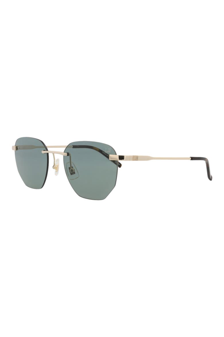 Square Rimless Sunglasses, Alternate, color, GOLD GOLD GREEN