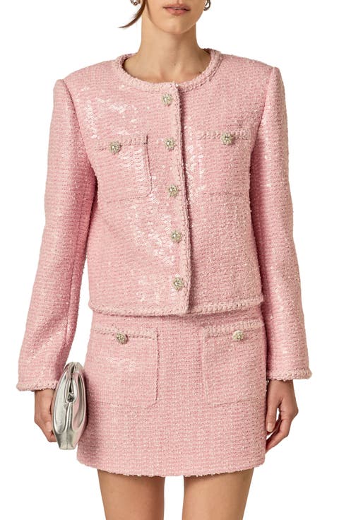 Sequin Tweed Jacket