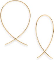 LANA 14K Gold Upside Down Small Hoop Earrings