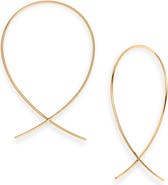 LANA 14K Gold Upside Down Small Hoop Earrings