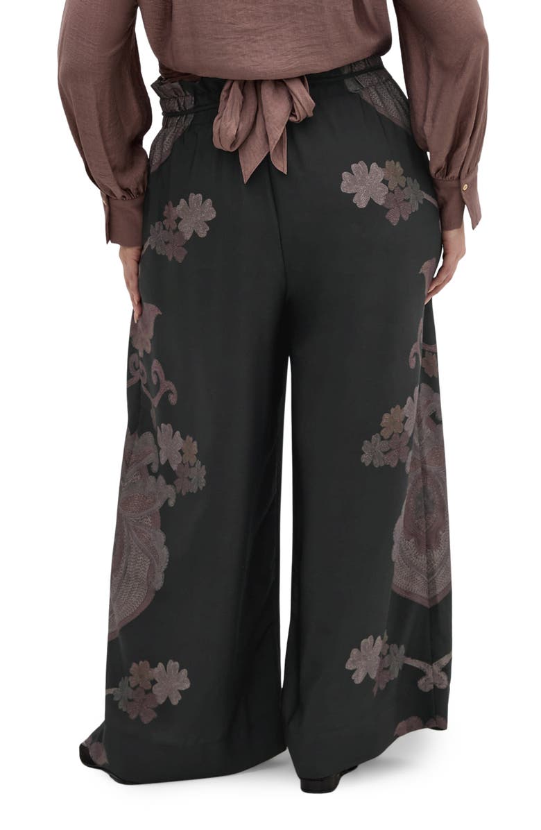 City Chic Eternal Paperbag Waist Wide Leg Pants, Alternate, color, Eternal Love