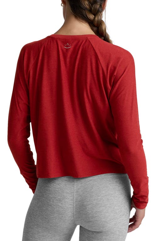Beyond Yoga Featherweight Long Sleeve T-shirt In Red