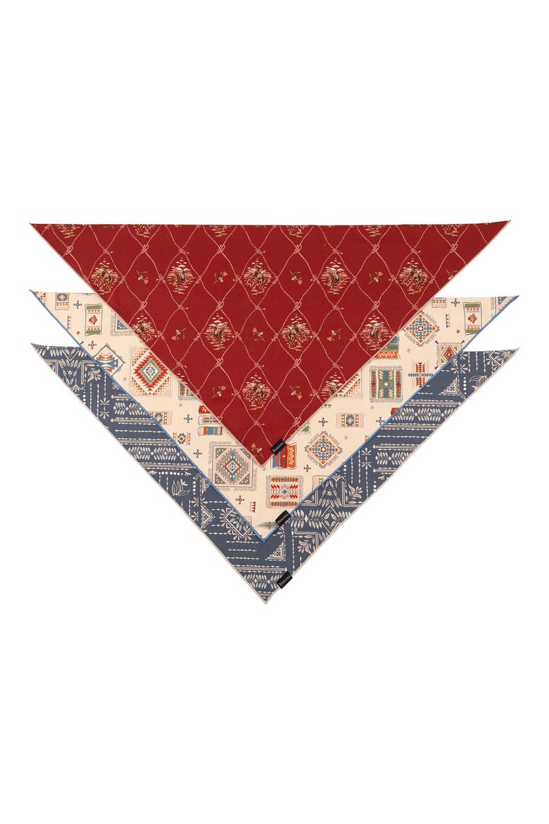 Set of 3 Pet Bandanas, Alternate, color, VINTAGE WEST