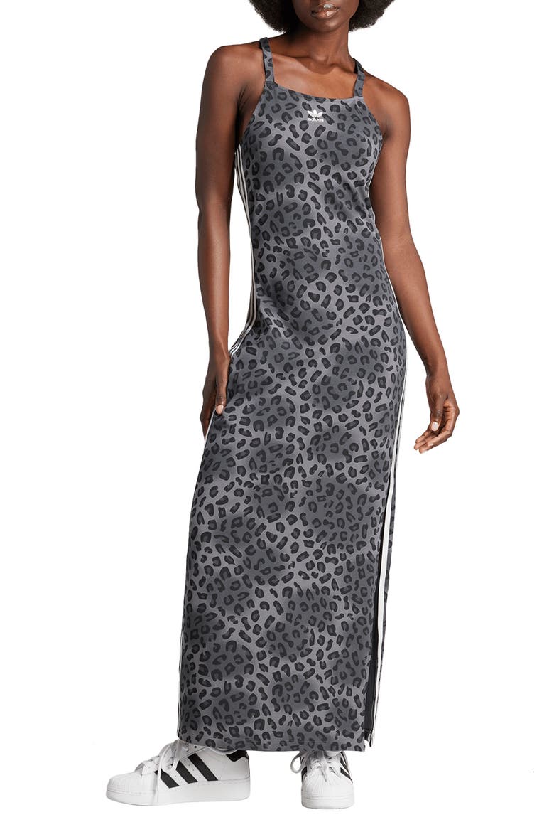adidas leopard maxi dress adidas Leopard V-Neck Maxi Dress - Multicolor