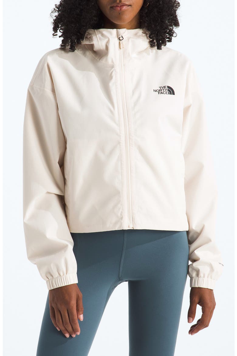 Quest Mono Waterproof Hooded Crop Jacket, Main, color, WHITE DUNE
