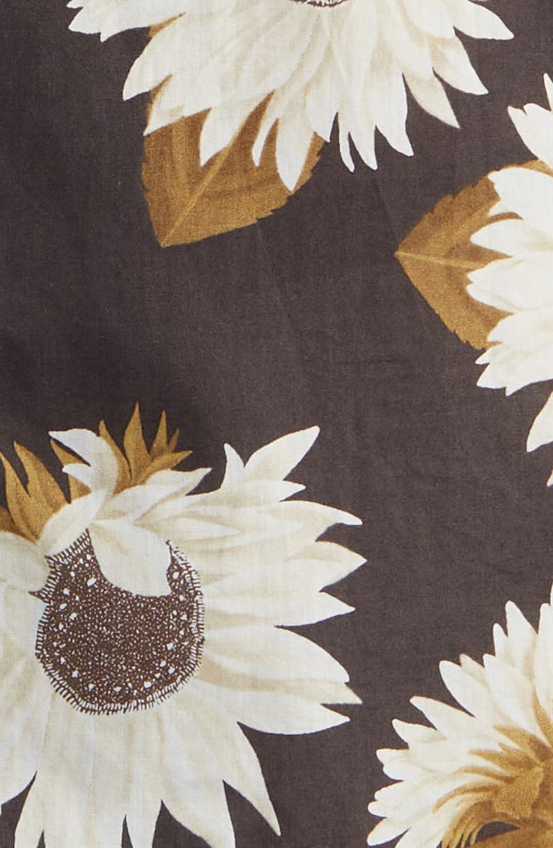 Rails Moreno Floral Button-Up Camp Shirt, Alternate, color, Sunflower Twirl Bark