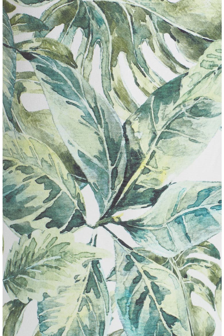 Cropped Pajamas, Alternate, color, WHITE PACIFIC PALM