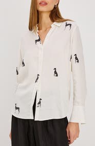 Rails Saige Whippet Print Button Up Shirt