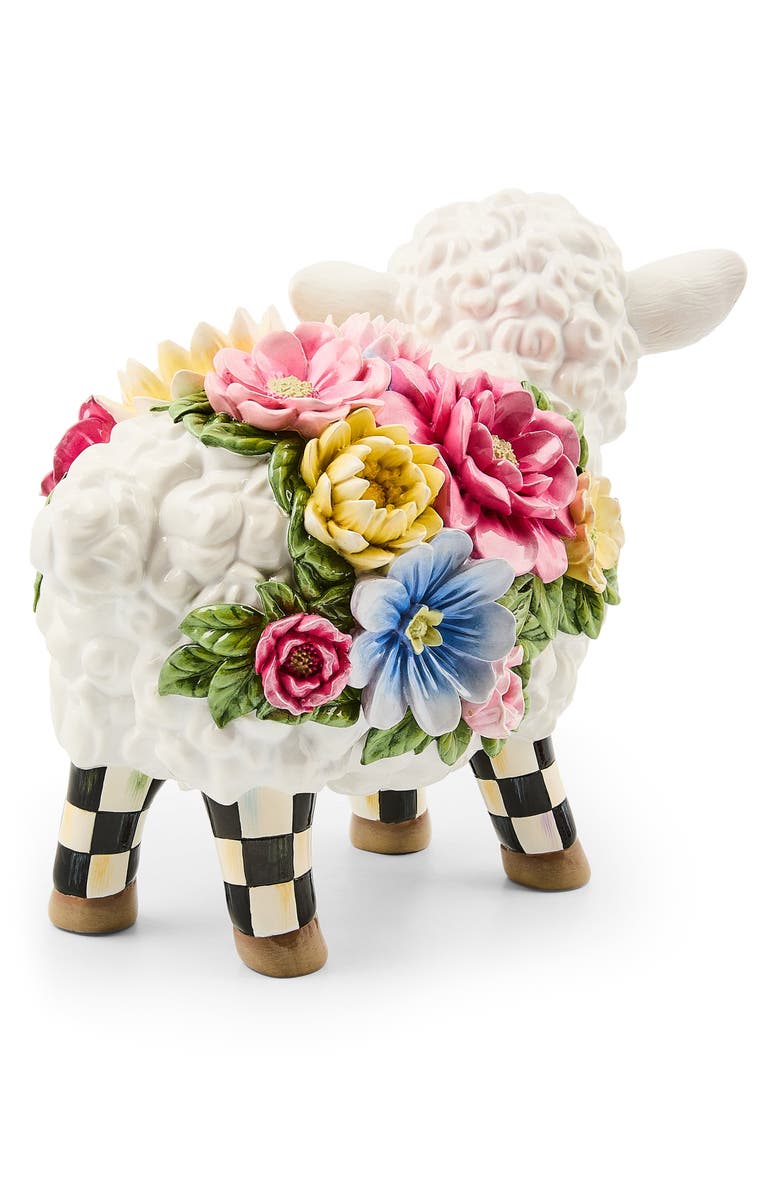 MACKENZIE CHILDS Frolic Spring Lamb Figurine, Alternate, color, White