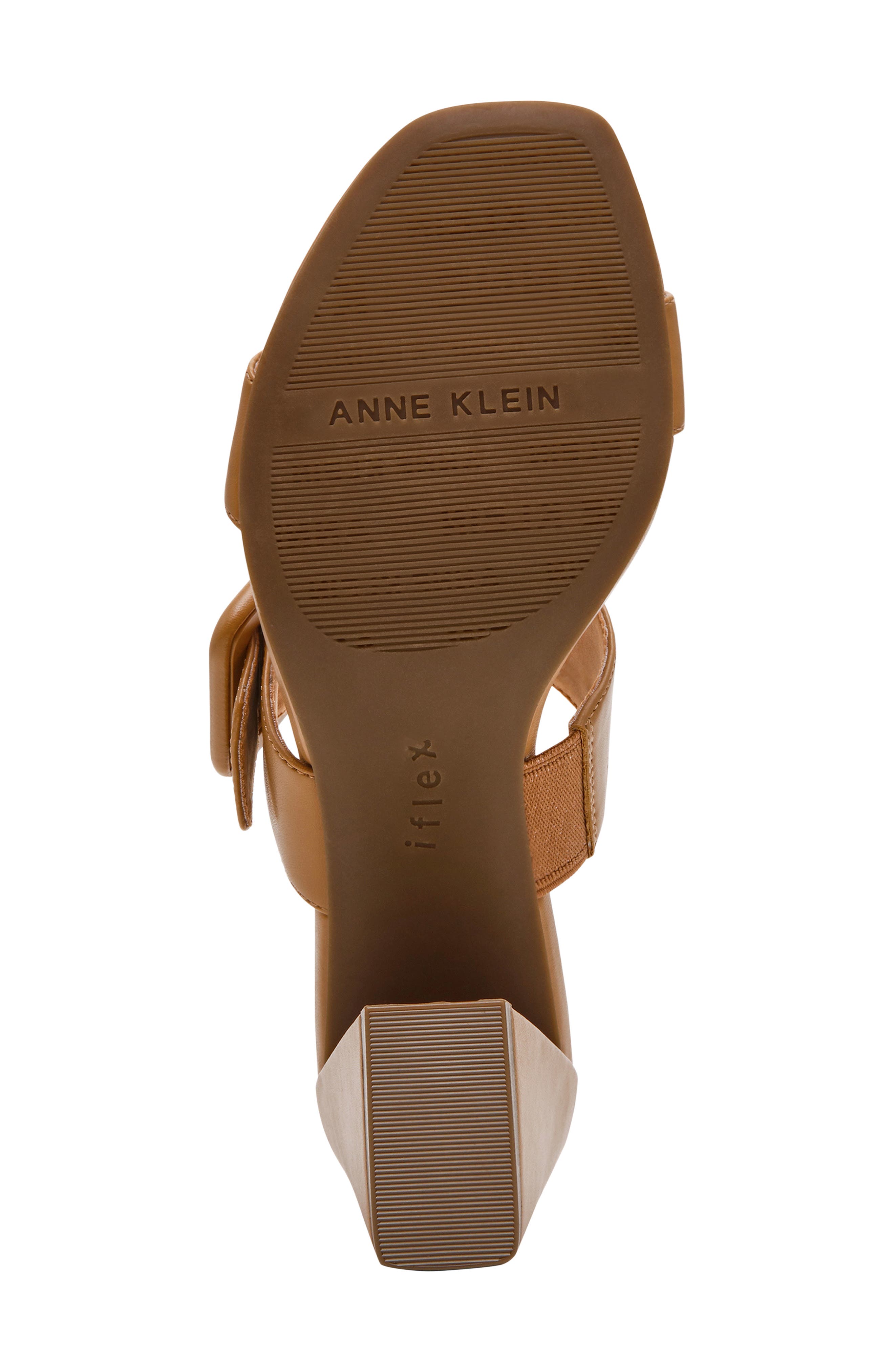 Anne Klein Narita Buckle Strap Block Heel Sandal, Alternate, color, Sand