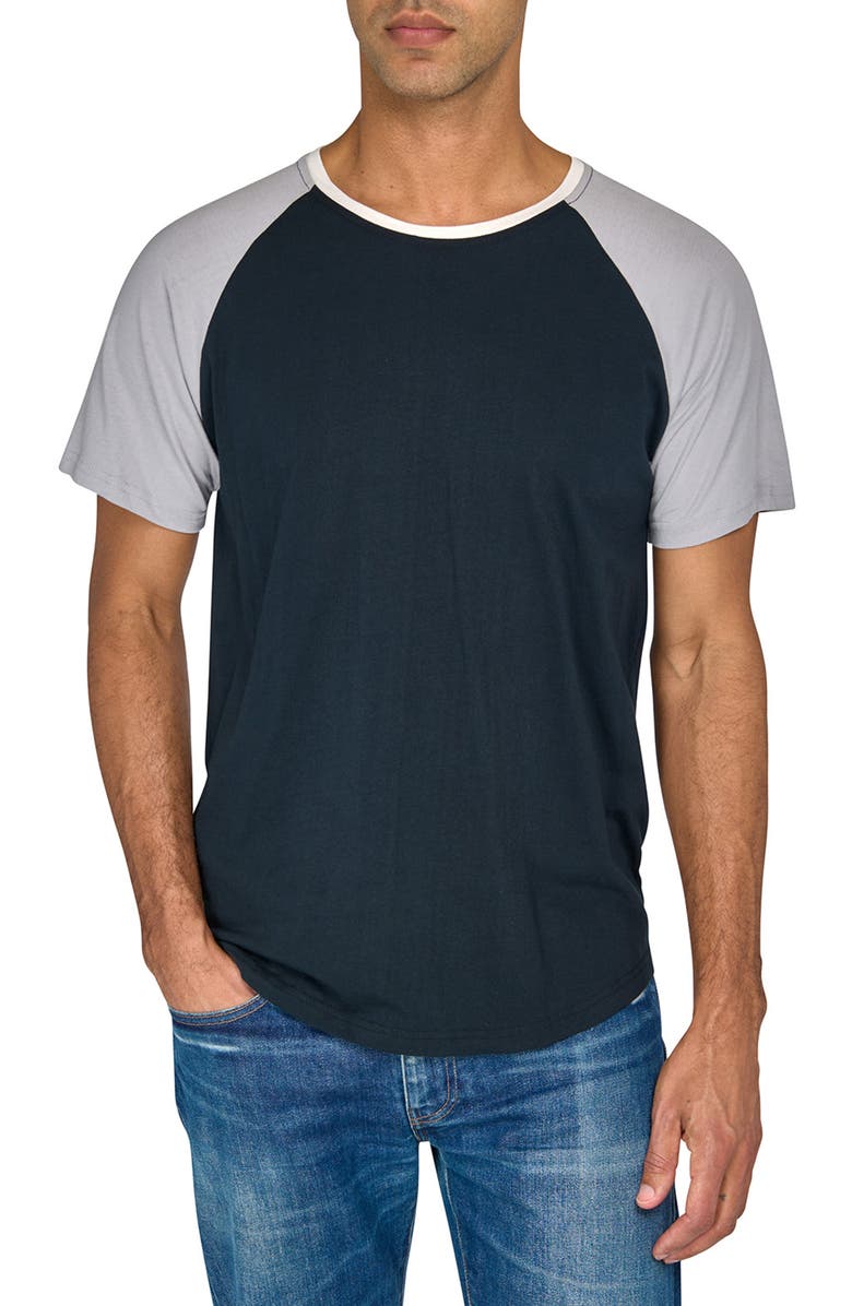 CONSTRUCT Slim Fit  Solid Crew T-Shirt, Main, color, Black