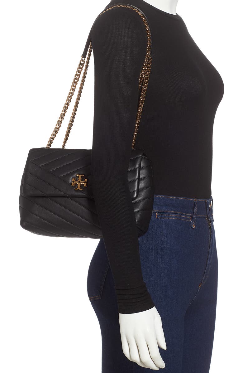 Tory Burch Kira Chevron Quilted Small Convertible Leather Crossbody Bag, Alternate, color,