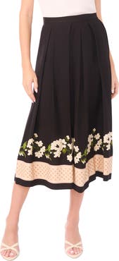 Ted Baker Kieran Placed Print Pleated Skirt