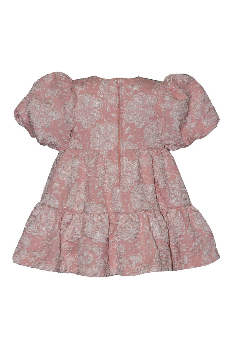 Jacquard Bow Dress, Alternate, color, PINK
