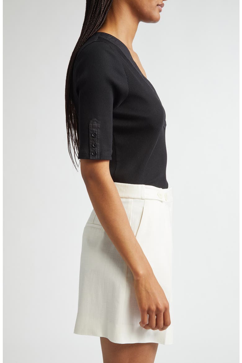 Adrian Rib Top, Alternate, color, BLACK