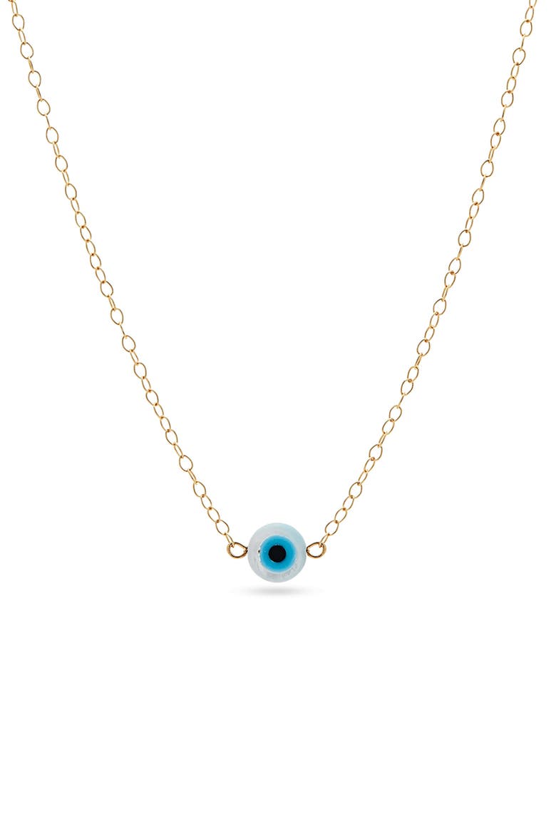 Evil Eye Pendant Necklace, Main, color, 14K GOLD MOTHER OF PEARL