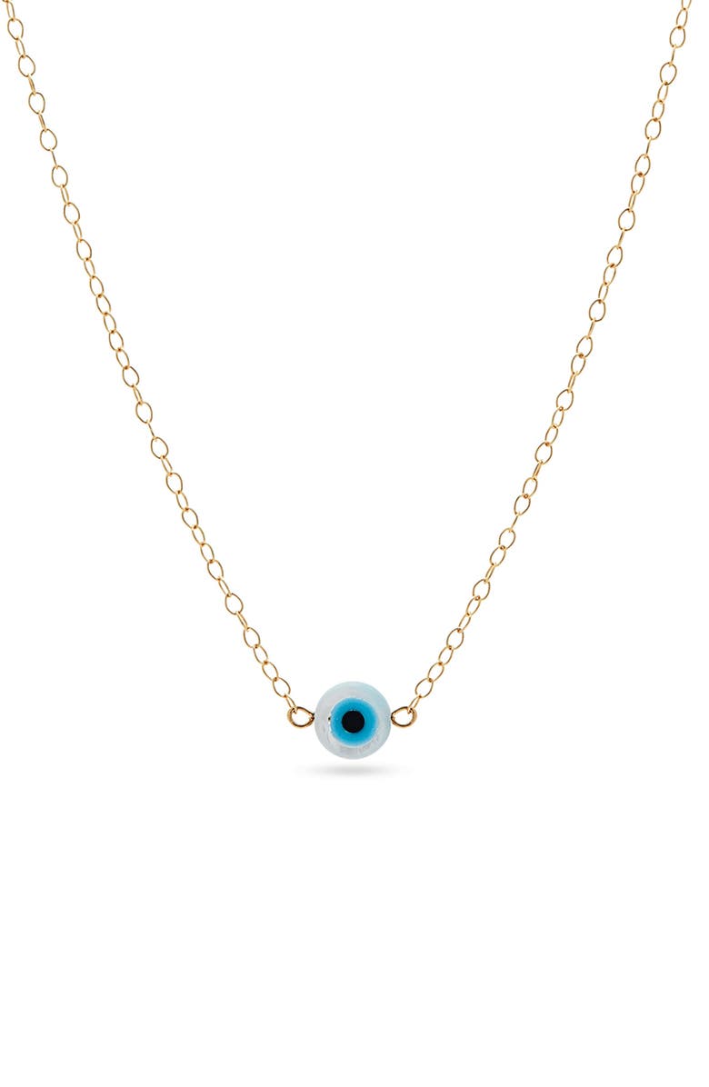 STONE AND STRAND Evil Eye Pendant Necklace, Main, color,