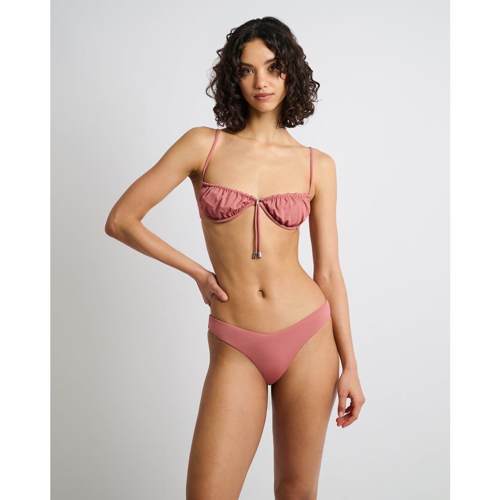 Onia Rose Bikini Top In Clay Rose