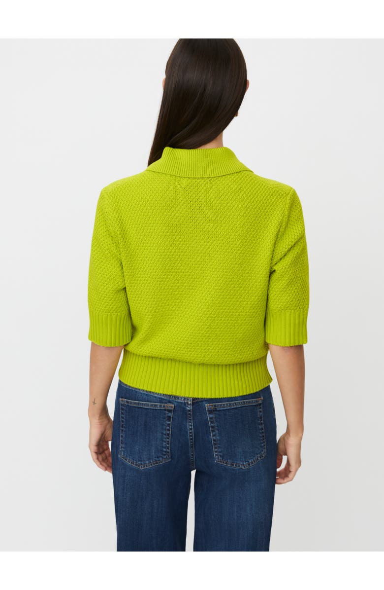 Masai Copenhagen MaLiva Cropped Short Sleeve Cardigan, Alternate, color, B Chartreuse