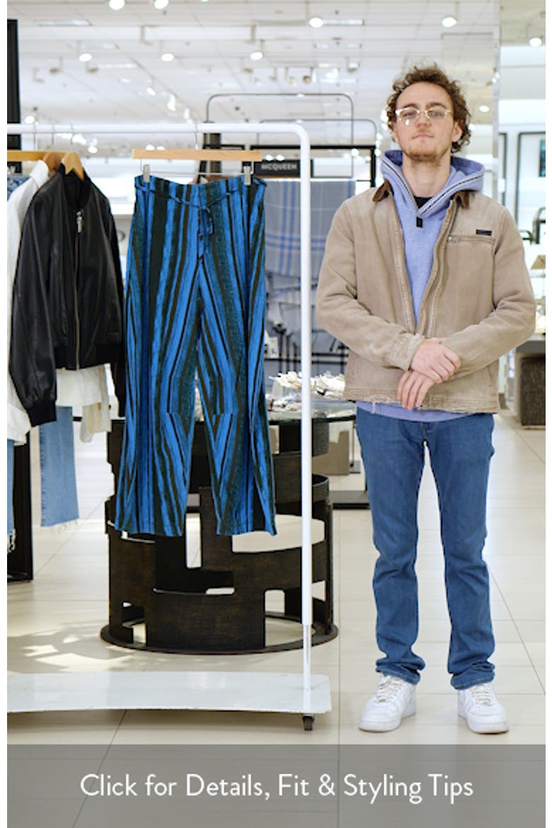 Stripe Linen Blend Barrel Pants video