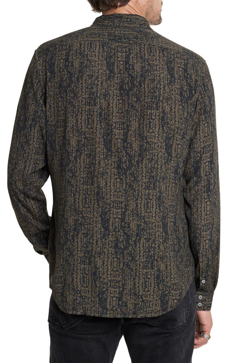 Double Band Collar Button-Up Shirt, Alternate, color, LIGHT BROWN