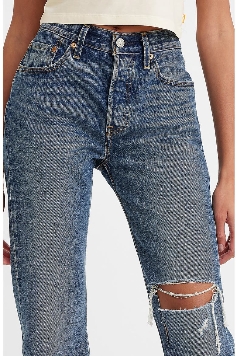 501® Ripped High Waist Straight Leg Jeans, Alternate, color, MYSTICAL MAGIC
