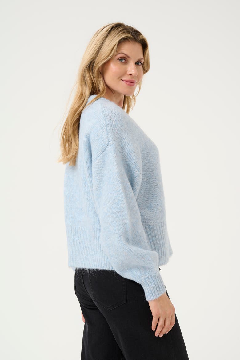 KAtrina V-neck Casual Fit Pullover, Alternate, color, Celestial Blue Melange