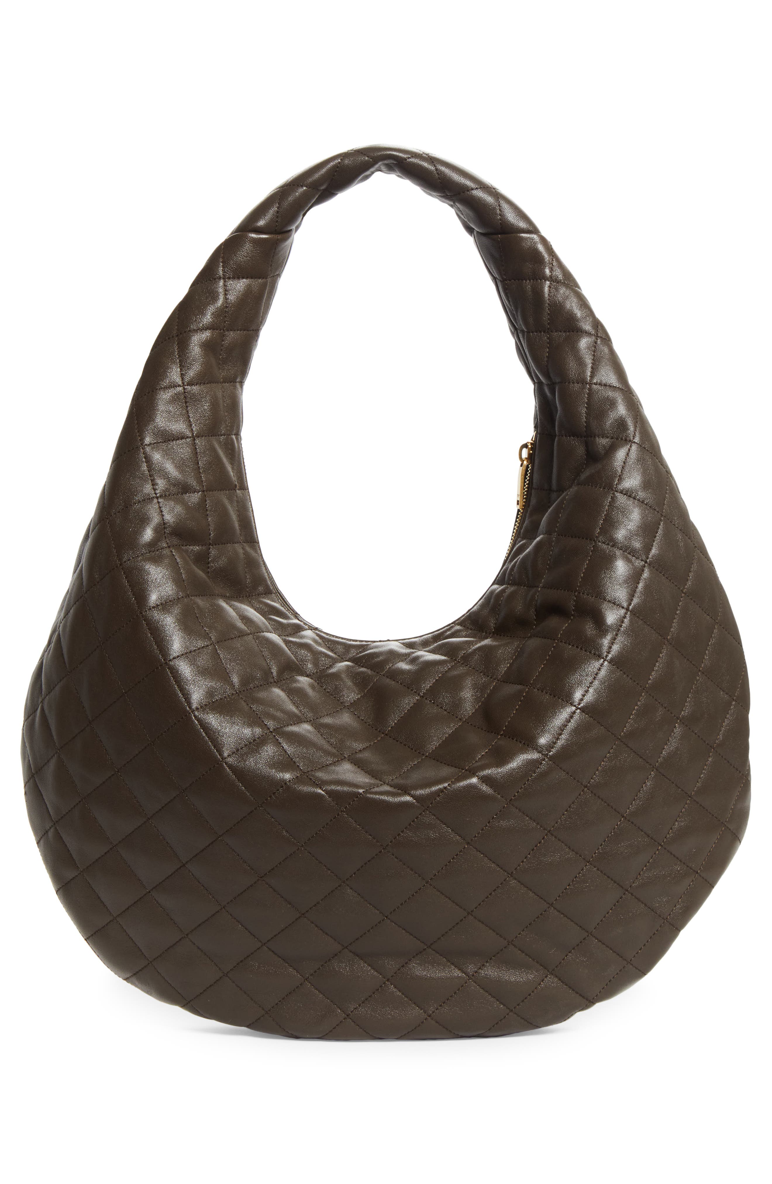 Icare Quilted Leather Hobo Bag, Alternate, color, LIGHT MUSK