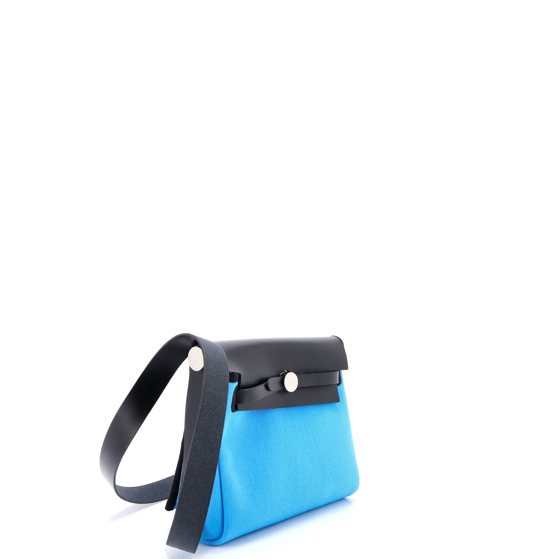 Pre-Owned Hermes Herbag Zip Toile and Leather 20, Alternate, color, Bleu Riviera