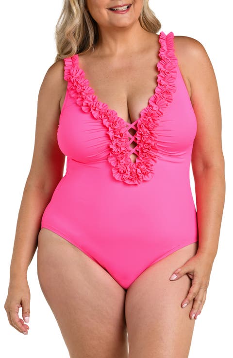 Island Plunge One-Piece Swimsuit (Plus)