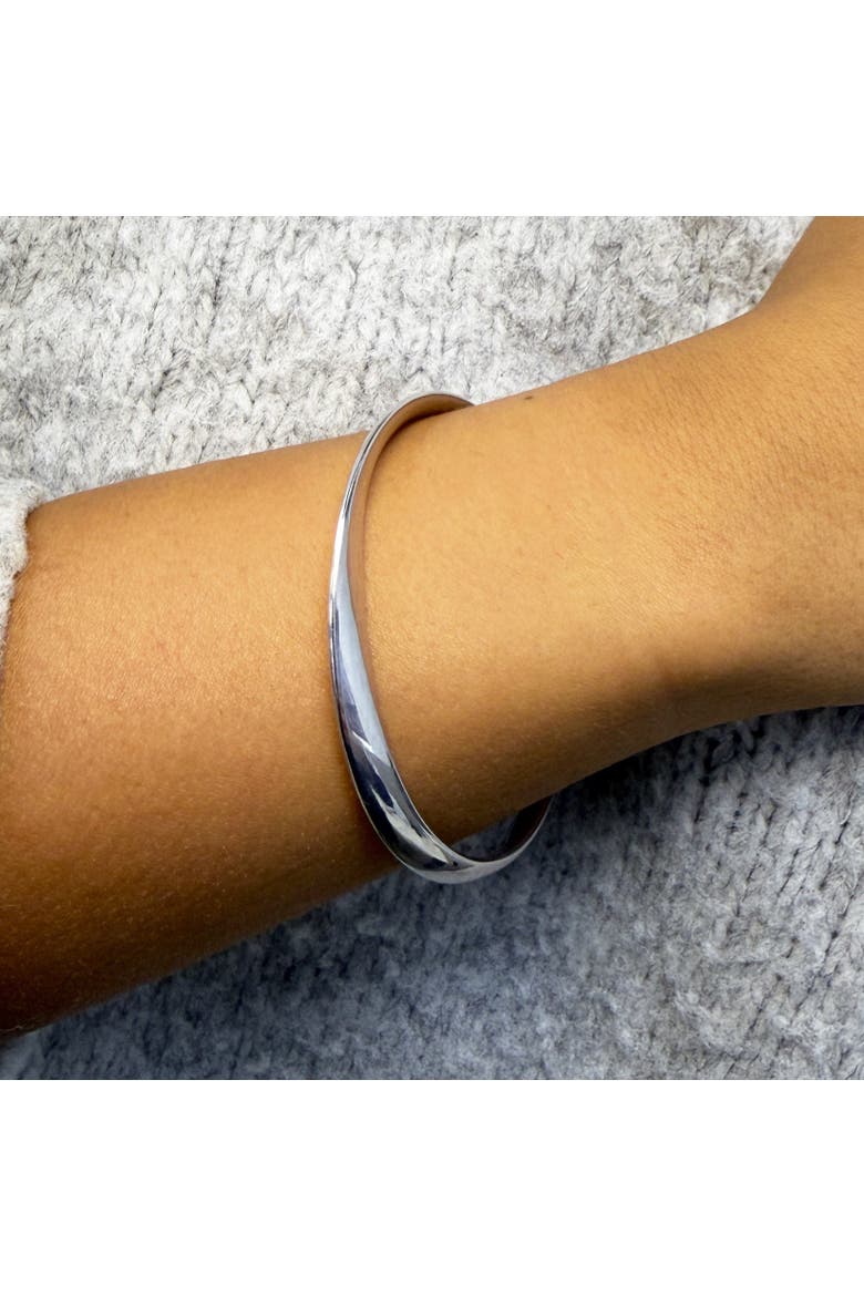 Sculpted Cuff Bangle, Alternate, color, Sterling Silver