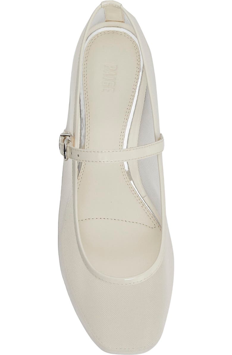 PAIGE Josie Mesh Mary Jane Flat, Alternate, color, Bone