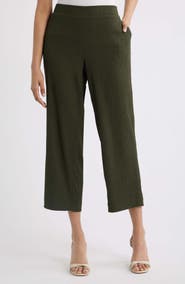 AK ANNE KLEIN Crinkle Ankle Wide Leg Pants