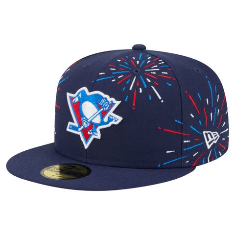 Men's New Era  Navy Pittsburgh Penguins Americana Fireworks 59FIFTY Fitted Hat