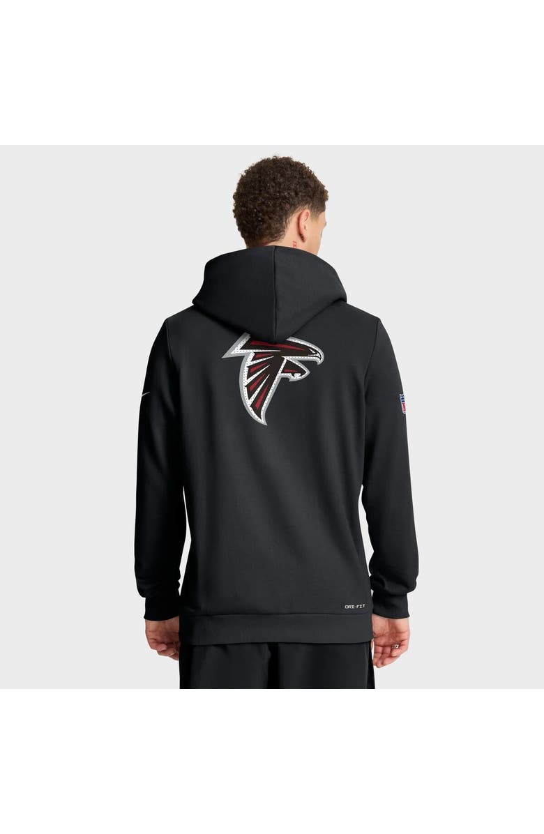 Nike Men's Nike Black Atlanta Falcons Sideline Standard Issue Utility Player Dri-FIT Full-Zip Hoodie, Alternate, color, Black