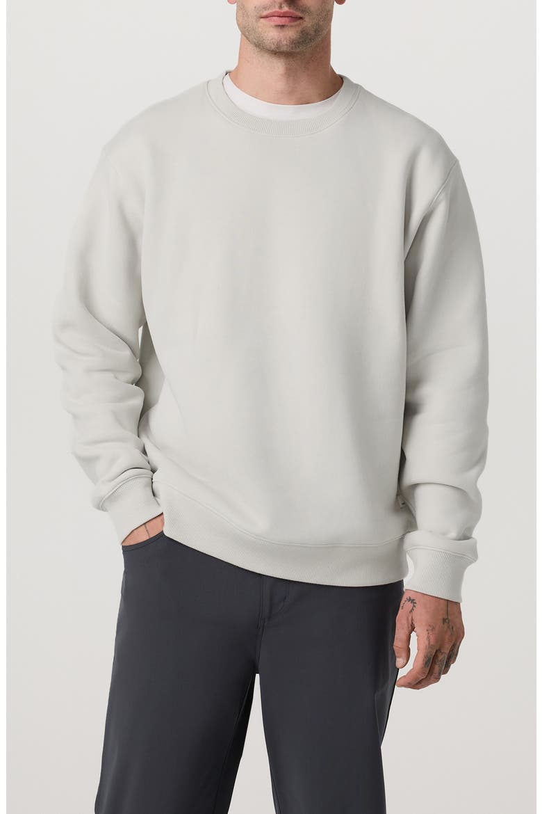 Seaside Cotton Blend Crewneck Sweatshirt, Main, color, LIGHT HEATHER GREY