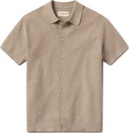 The Normal Brand BreezeKnit Short Sleeve Button-Up Shirt