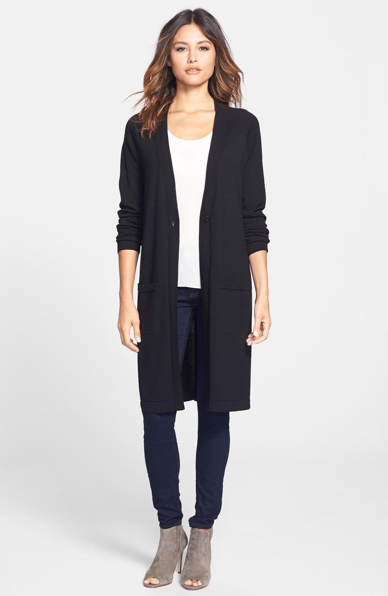 Eileen Fisher Long Merino Wool Cardigan, Main, color, 
