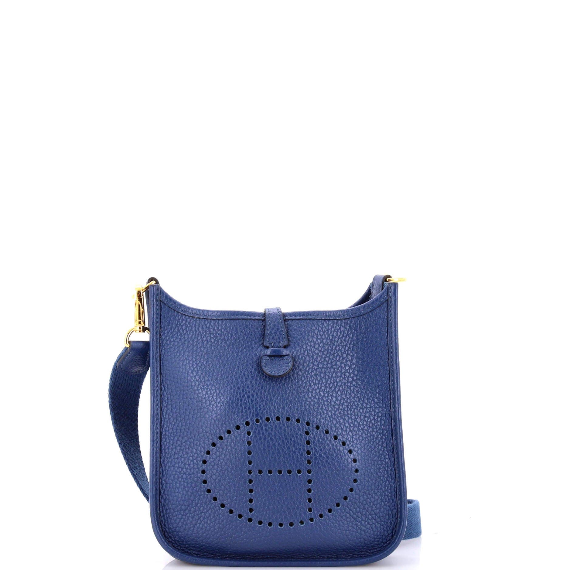 Pre-Owned Hermes Evelyne Bag Gen III Clemence TPM, Main, color, Deep Blue