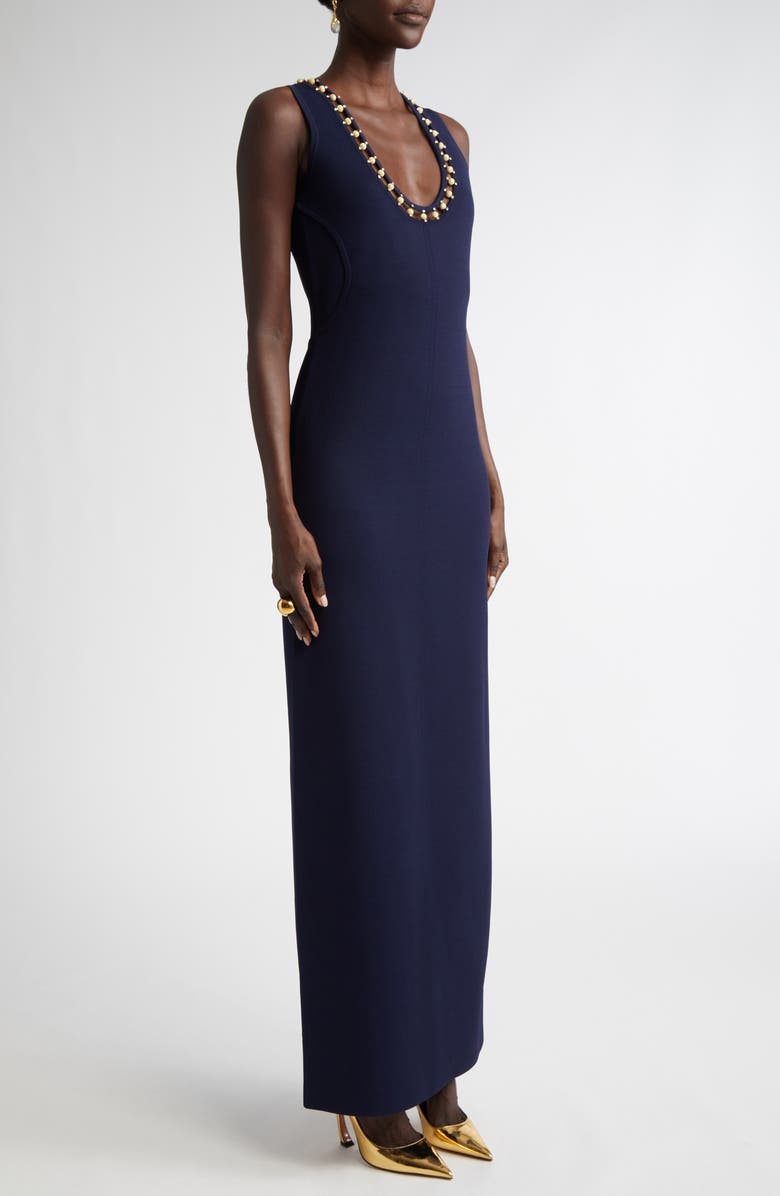 ST. JOHN Embellished Milano Knit Gown, Alternate, color,