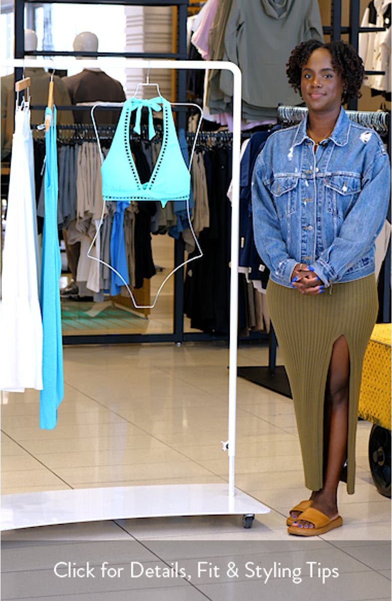 Modern Edge Halter Bikini Top, sales video thumbnail