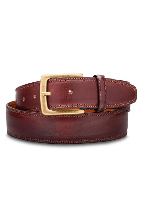 Bosca Amalfi Leather Belt in Dk Brown  product